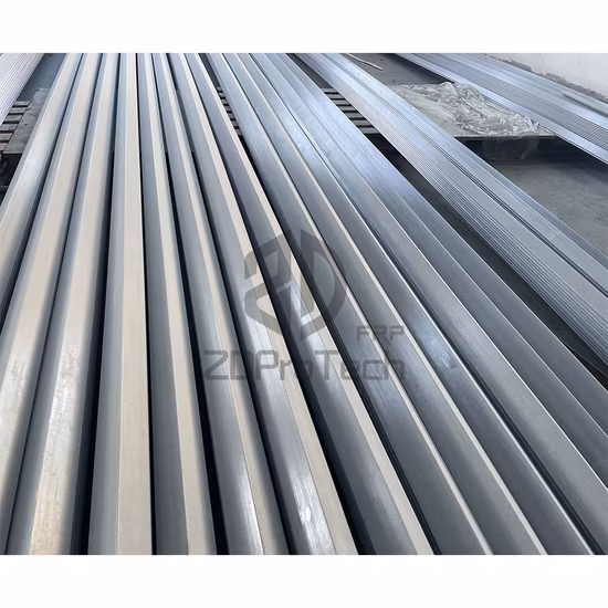 Feixe angular em forma de Z de fibra de vidro pultrudada com barra FRP estrutural leve e de alta resistência.