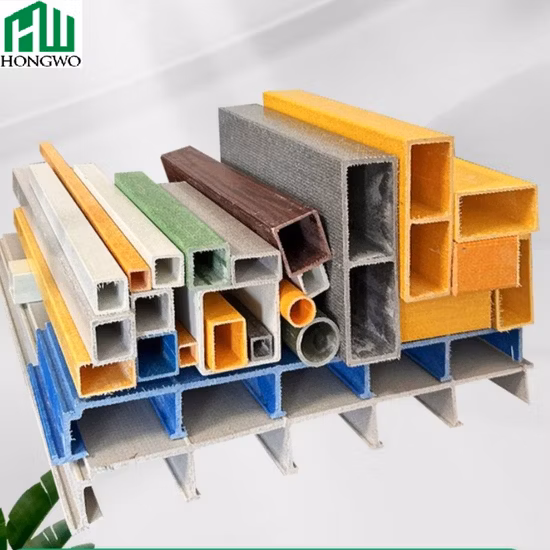 Saída de fábrica em forma de canal C de fibra de vidro pultrudada FRP com preço favorável.