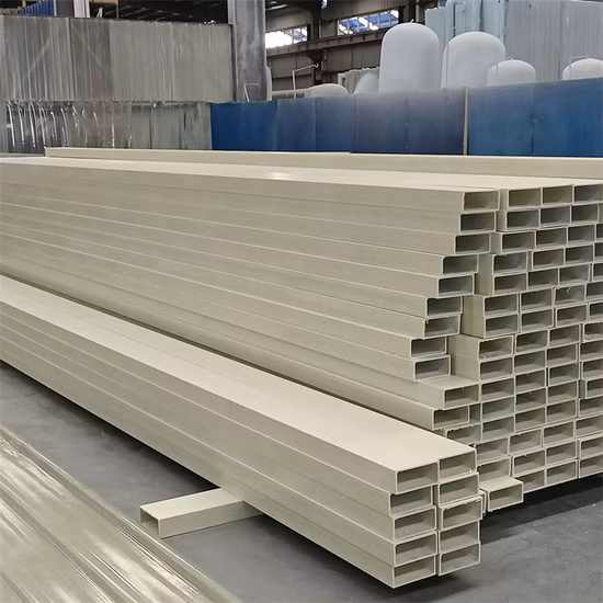 Perfil de pultrusão de FRP Perfil de fibra de vidro retangular FRP GRP Pultruded FRP